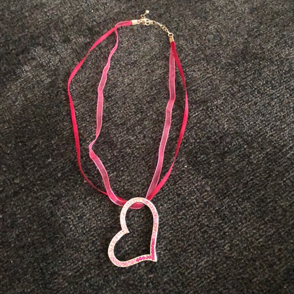 Rhinestone Heart Necklace